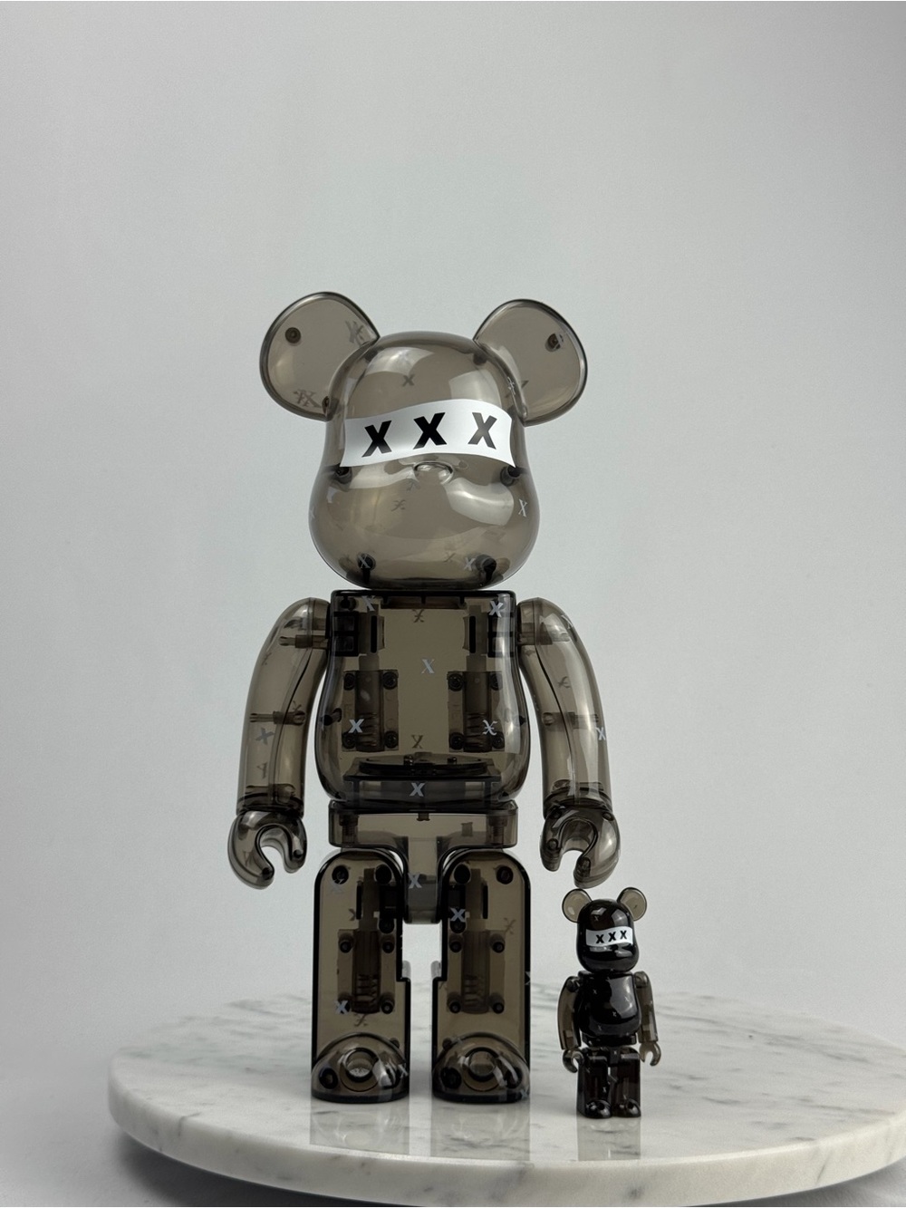XXX God Selection Smoky Black Bear Figure Toy - Collectible Bearbrick 400% 100%